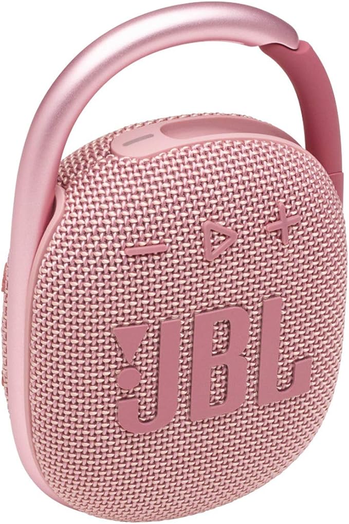 JBL Clip 4 - Portable Mini Bluetooth Speaker, big audio and punchy bass, integrated carabiner, IP67 waterproof and dustproof, 10 hours of playtime, speaker for home, outdoor and travel (Pink)