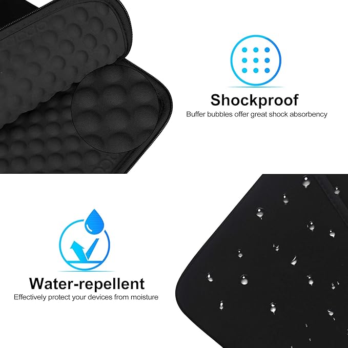 Lacdo Tablet Sleeve Case for 13 inch New iPad Air M4 M3 M2 2026-2024, 13 inch iPad Pro M5 M4 2025-2024, 12.9 inch iPad Pro 6 5 4 3 with Magic Keyboard and Smart Keyboard Folio Protective Bag, Black