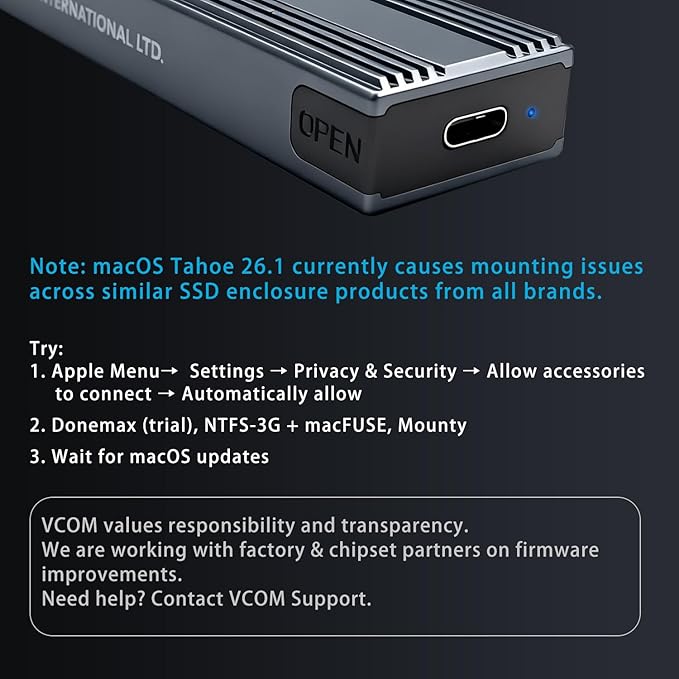 M.2 NVME SATA SSD Enclosure Adapter ,V VCOM USB 3.2 Gen 2 10Gbps NVMe PCI-E 6Gbps SATA M-Key / B+M Key Solid State Drive External Adapter with UASP Trim, for SSDs 2242 2260 2280
