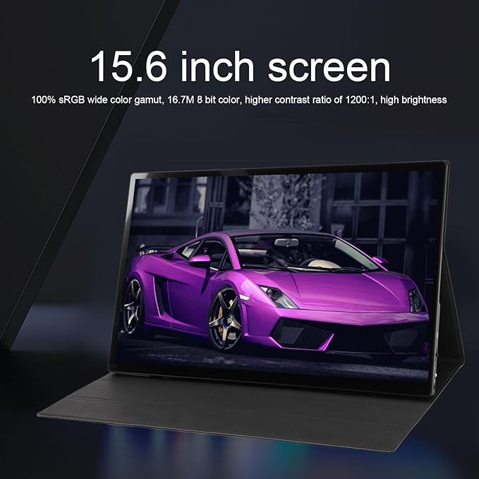 15.6 Inch Portable Monitor, 4K 3840 * Screen USB C HDMI Laptop Screen Extender, 60Hz Refresh Rate, 16:9 OLED Screen Computer Display for Laptops PCs for OS X