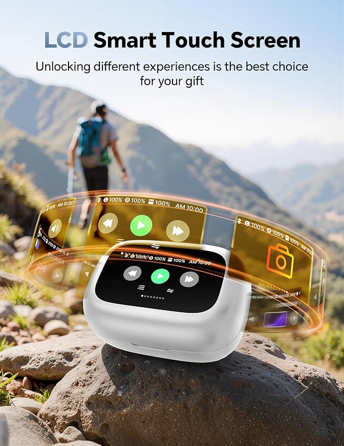 Wireless Earbuds Sports Bluetooth Headphones: Sweatproof & Waterproof, 40H Playtime Stereo Deep Bass Over Ear Buds with Earhooks, Easy Button Controls, Secure Fit Earphones for Gym Running Workout