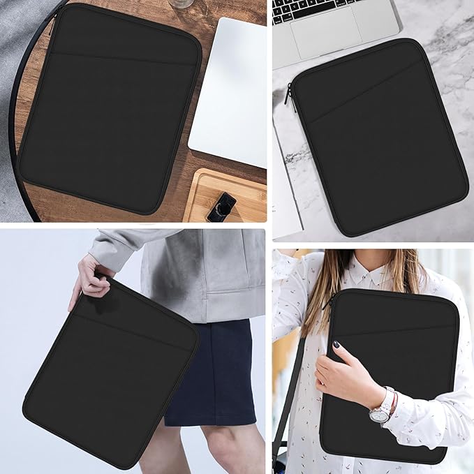 MoKo 13.3-14 Inch Laptop Sleeve Case, Fits New 13-inch MacBook Air/Pro M4, 14" MacBook Pro M3/M2/M1, 13" MacAir M3/M2/M1, Protective Bag Carrying Case with Pocket, Black