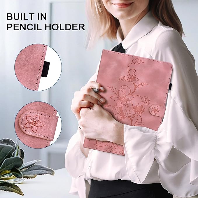 Case for iPad Pro 13 Inch (M5) 2025/ (M4) 2024, Auto Wake/Sleep Supports Pencil Pro and Pencil(USB-C) Magnetic Clasp Stand for iPad Pro 13 Inch Cover, Pink