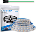 16.4FT WS2812B 5V LED Strip Lights 300 Individual Addressable RGB IC 5050SMD LEDs - Flexible White PCB IP30-60LEDs/m MagicRGB Dream Color for DIY Chasing Color Project (No Power Supply & Controller)