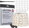 BTF-LIGHTING IP68 Waterproof Outdoor RGBW LED Strip 5050SMD RGB+Warm White(3000K-3500K) 4 Color in 1 DC12V 16.4ft 5m 60LED/m Multi-Colored Light White PCB Can Work Outdoor(No Adapter or Controller)