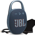 JBL Clip 5 Portable Bluetooth Speaker, IP67 Waterproof & Dustproof, Long-Lasting Battery - Blue - Boomph's Comprehensive Ultimate Performance Cloth Solution for Your On-The-Go Sound Experience