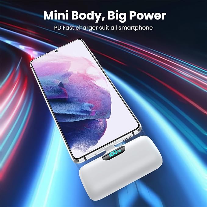 [2-Pack]Portable Charger for iPhone 17/16/15,Mini Power Bank 5500mAh PD USB C Portable Phone Charger,Travel Essential Battery Pack for iPhone 17/17 Air/16/16 pro/15/15 pro Max/Android/Samsung/Moto/LG