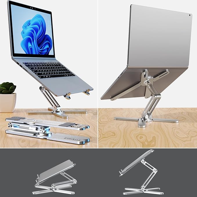Laptop Stand 360 Degree Rotation Adjustable Portable for 10" - 17" Laptop Tablet
