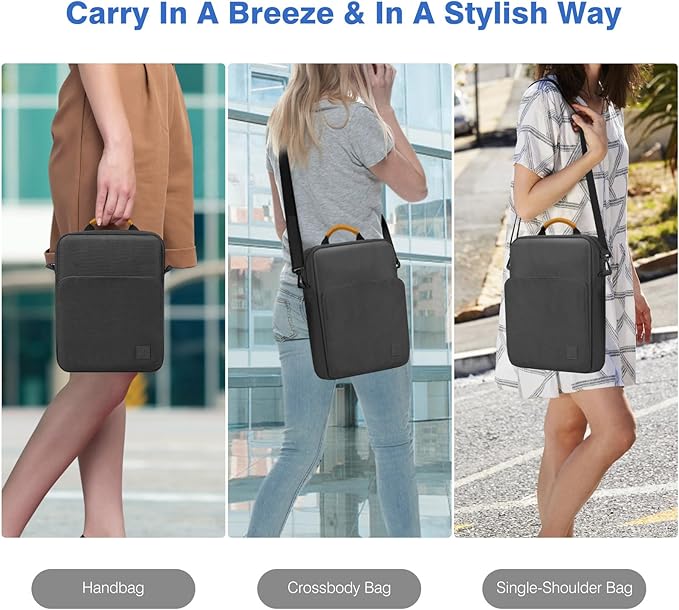 Dadanism 9-11 Inch Tablet Sleeve Bag Carrying Case with Shoulder Strap for iPad 10th Gen 10.9", iPad (A16) 11", i Pad 9/8/7th 10.2", i Pad Air/Pro 11", i-Pad Air 5/4,Galaxy Tab A9+ Plus 11",Space Gray