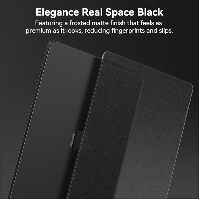 EooCoo Compatible with MacBook Air 13 inch Case M5 2026-2022 M4 M3 M2 A3449 A3240 A3113 A2681, 100% Match Official Color, Upgrade Matte, Dent & Scratch Protection Hard Shell for Mac Air 13.6, Black