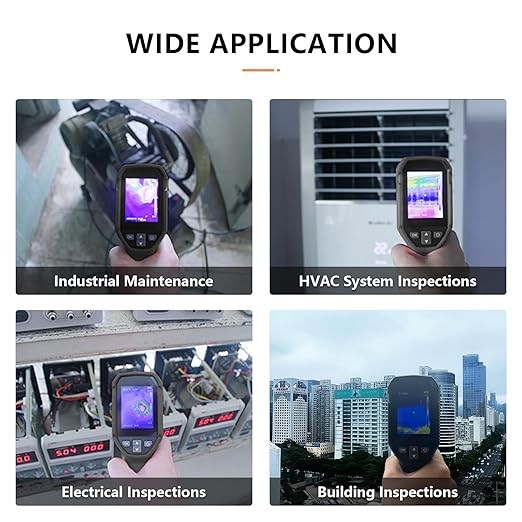 Thermal Imaging Camera, 120 x 90 IR Resolution 25Hz Refresh Rate, Handheld Infrared Thermal Imager 10800 Pixels, IP54, -4°F~752°F Temperature Range