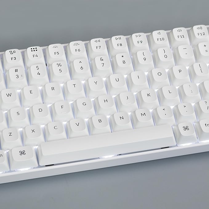 Keychron K4 Pro QMK/VIA Bluetooth Wireless Mechanical Keyboard, 96% Layout Custom Programmable Gaming Keyboard with White Backlit, Hot-Swappable K Pro Banana Switch for Mac Windows Linux - White