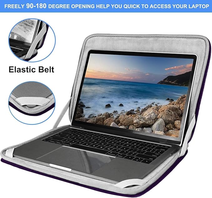 Laptop Case, 15.6 Inch, Durable Shockproof Protective Sleeve Cover Compatible with HP, ASUS, Lenovo, Acer, Notebook, Computer, Dark Purple