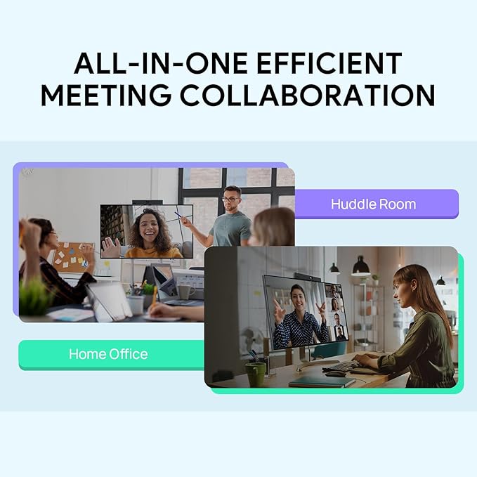 Yealink MeetingBar A10 4K Conference Room Webcam with 120 Wide Angle Camera, Android OS, Video Conferencing System with Microphone and Speaker, AI Speaker Tracking, Auto Framing, Teams Zoom Certified