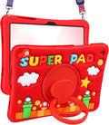 Lotadilo Cute Case for Galaxy Tab A9 Plus 11 Inch 2023 - Silicone 3D Design for Girls Women Teens Girly Kawaii Funny Cartoon Soft Stand with Lanyard for Samsung A9 Plus Tablet Case, Red