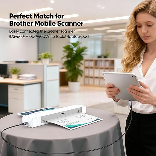 External Hard Drive Cable USB C 3FT, 10Gbps MicroB 3.0 to USBC Type C Cord Data Transfer/Charging Replacement for Seagate Toshiba WD My Passport LaCie, Brother Scanner, Laptop, Tablet, iPhone 17
