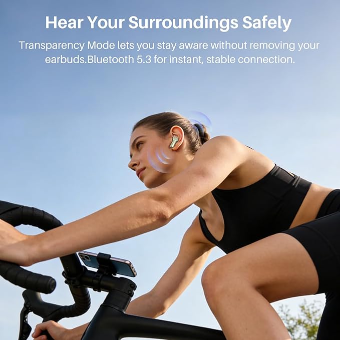 TOZO Hybrid Active Noise Cancelling Wireless Earbuds with 6 Mics AI Clear Call Ear Buds 68H Playtime with LED Display 32 Preset EQs via APP Bluetooth 5.3 IPX8 Waterproof in Ear Headphones