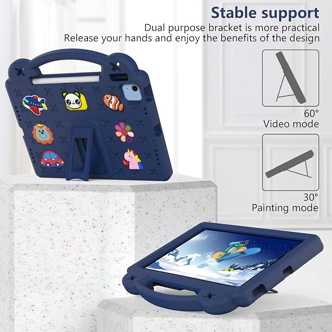 AKABEILA Compatible with Apple iPad (2026)(2025) 11 inch/iPad 10 2022 10.9 inch/Pro 11 2018/2020/iPad Air 4 2020 10.9 inch/Air 5 2022 10.9 inch/Pro 11 2021/2022 Tablet Case, Kids Gift Navy Blue