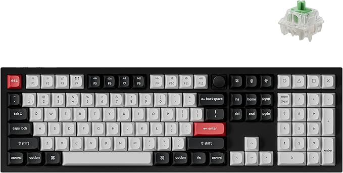 Keychron Q6 HE QMK Wireless 2.4 GHz Custom Keyboard, Rapid Trigger Bluetooth 100% Full-Size with Hall Effect Gateron Double-Rail Aurora Magnetic Switches Aluminum Compatible for Mac Windows Linux