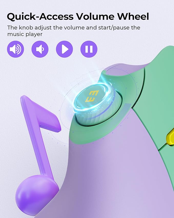 seenda Ergonomic Mouse Wireless, MOU-302 Bluetooth Vertical Mouse Rechargeable, Volume Knob, Silent Mice & 1000/1600/2400 DPI, 3 Multi-Device Connection for Windows/PC/Laptop/Mac/MacBook, Purple