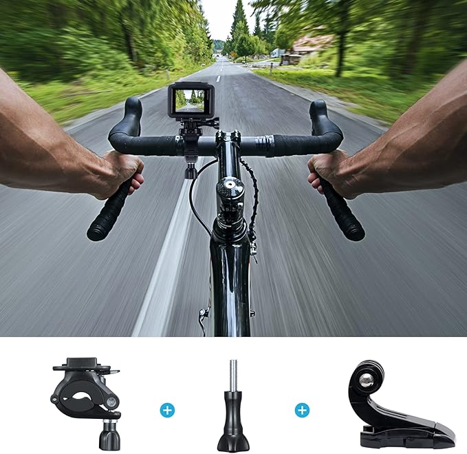 AKASO Action Camera Bike Kit Compatible for EK7000/EK7000 Pro/Brave 4/Brave 4 Pro/Brave 7 LE/Brave 7/Brave 8/V50X/V50 Pro/V50 Elite/GoPro Hero 11 10 9 8 7/DJI/Apexcam Action Camera