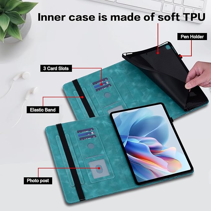 Case for iPad 9th/ 8th/ 7th Generation Case 10.2 Inch (2021/2020/2019 Release), iPad Air 3 2019/ Pro 10.5 2017 with Pencil Holder Flip Wallet Leather Cover - Green