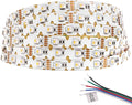12V RGB+W Zigzag LED Light Strip for Signage, 16.4Ft 240 LEDs 5050 SMD Bright Color-Changing RGB+4000K Flexible S-Shaped Fully Bendable LED Tape IP20 Non-Waterproof (RGB+4000K)