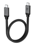 Silkland USB4 for Thunderbolt 4 Cable 1.6FT, 40Gbps Data Transfer, 240W, 8K@60Hz, Short Thunderbolt Cable 0.5M, USB C Data Cable Compatible with Thunderbolt 3, SSD, Hub, Dock, iPhone 17,MacBook