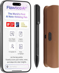 Flowtica Scribe AI Voice Recorder, App Control, Transcribe & Summarize, One-Press Highlight, HiFi Audio, Background Auto-Sync, Note Taker for Meetings & Lectures, Ultra-Slim, Charging Case Included