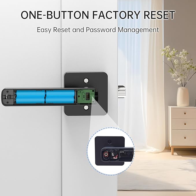 Fingerprint Door Lock-Smart Door knob, Biometric Door Locks,with App/Code/Backup Key/Fingerprint/IC Card, Smart Door Knob Keyless Entry Door Lock with Handle for Home Hotel Office Apartment Bedroom