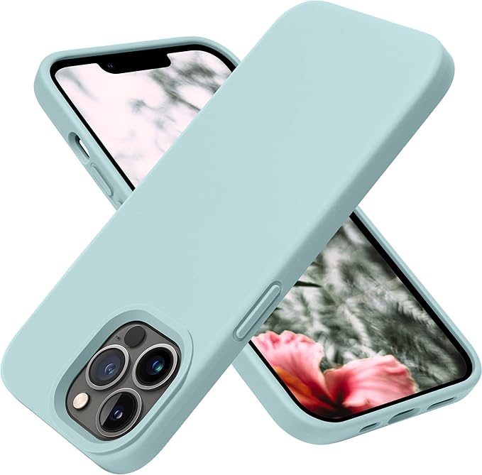 OTOFLY Designed for iPhone 13 Pro Max Case, Silicone Shockproof Slim Thin Phone Case for iPhone 13 Pro Max 6.7 inch (MintCream)