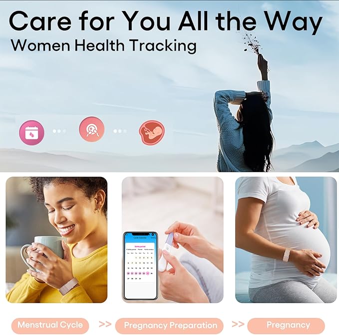 Fitness Tracker Fitness Watch Pedometer Watch with Heart Rate Monitor Sleep Monitoring Multiple Sport Modes for Women for Android iOS