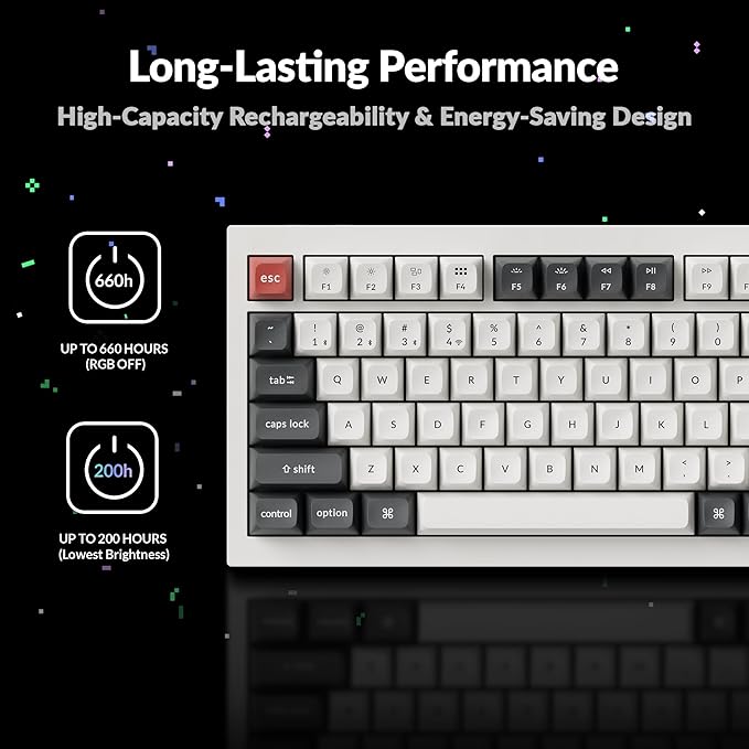 Keychron Q1 Ultra 8K 75% Wireless Mechanical Keyboard, Aluminum Hot-Swappable RGB, Banana Switch, 82 Keys, 600h Battery Life, 2.4GHz/Bluetooth/Wired, ZMK Programmable, Mac Windows Linux – White
