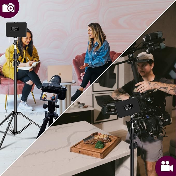Photography Lighting Kit Dimmable 5600K USB Led Video Studio Streaming Lights with Adjustable Tripod Stand and Color Filters for Table Top/Photo Video Shooting