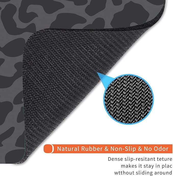 Square Mouse Pad Black Leopard,Personalized Premium-Textured Custom Mouse Mat Design,Washable Mousepad Cloth,Non-Slip Rubber Base Computer Mouse Pads for Wireless Mouse