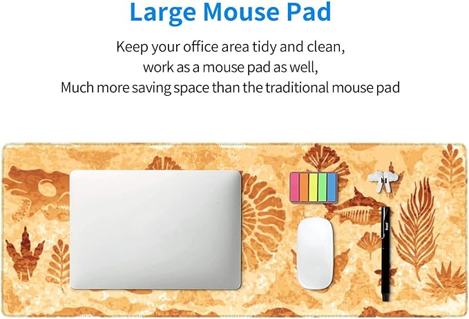 Retro Fossils Mouse Pad XL Large Mousepad Non Slip Rubber Base Desk Mat for Laptop Computer Gaming 31.5" X 12"
