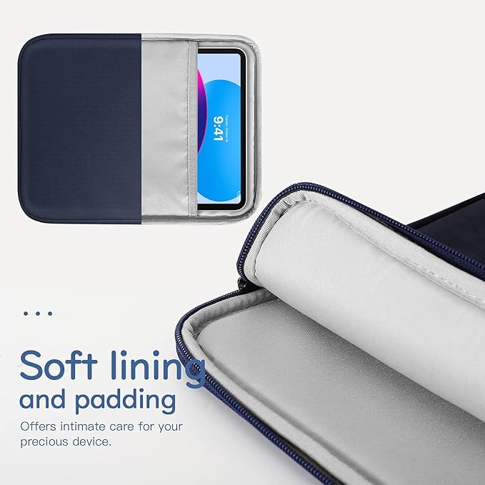 Dadanism 9-11" Tablet Sleeve Bag Carrying Case for iPad (A16) 11th Gen 11", iPad 10th Gen 10.9" Air 5/4, iPad Air M4/Pro 11", iPad 9/8/7th, Galaxy Tab A11+ Plus 11", Remarkable 2 10.3", Indigo