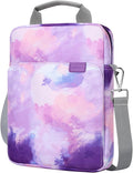 TiMOVO 9-11 Inch Tablet Sleeve Bag with Shoulder Strap for iPad 11-inch A16 2025, iPad 10th Gen. 10.9"/10.2", Galaxy Tab A9+/A11Plus 11", Watercolor Purple