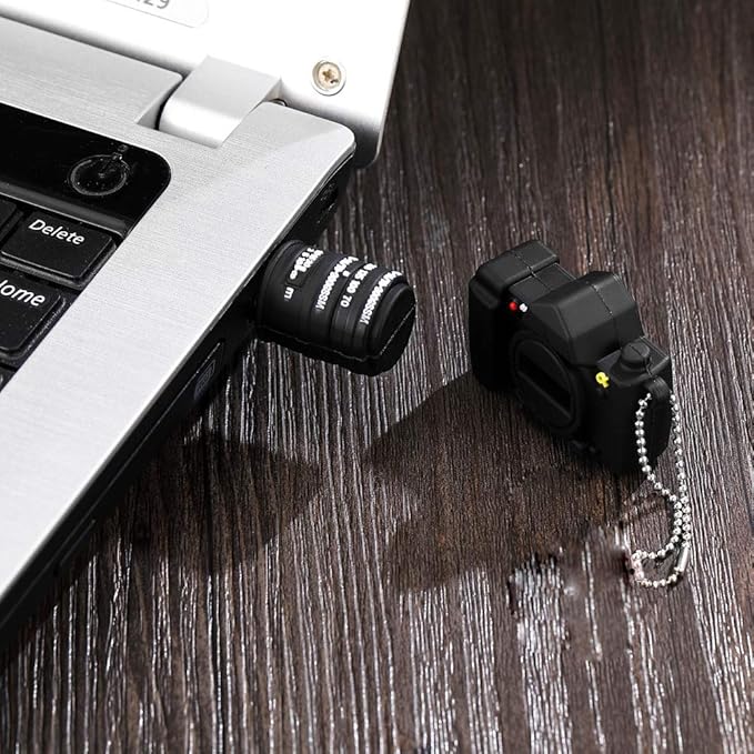 USB Flash Drive, 8GB / 16GB / 32GB USB2.0 Cute Shape USB Memory Stick Date Storage Pendrive Thumb Drives (32GB, Mini Camera)