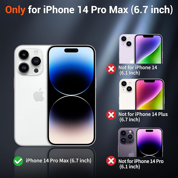 SUPFINE Magnetic for iPhone 14 Pro Max Case (Compatible with MagSafe) (Military Grade Drop Protection) Translucent Matte Shockproof with Anti-Fingerprint Phone Case,Wine Red