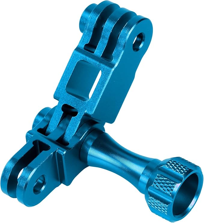 HSU Aluminum Alloy Metal Adjust Arm Straight Joints Mount, Same Direction Straight Joints Mount for Go Pro Hero 13/12/11/10/9/8/7/6/5 Black, DJI Osmo Action Action Camera and More (Blue)