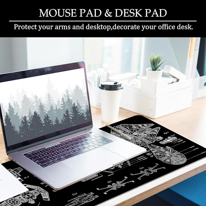 Black Gaming Mouse Pad Large Mouse Pad XL Desk Mat 31.5x11.8x0.12 inch Large Desk Pad Design Keyboard Pad (Design -5)