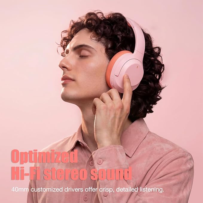 Upgraded Pro‑level Hybrid Active Noise Cancelling Headphones, HD Sound & Big Bass, 2X Softer Comfort, Long ANC Playtime, Wireless Over-Ear Bluetooth Headphones Perfect for Home Office|Travel|Pair