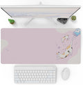 Pixio Mouse Pads - 36 x 16 inch XXL Milky Cats Pink Multifunctional Large Desk Mats for Gaming, Office, Desktop Anti-Slip Waterproof Washable Computer Mouse Mat