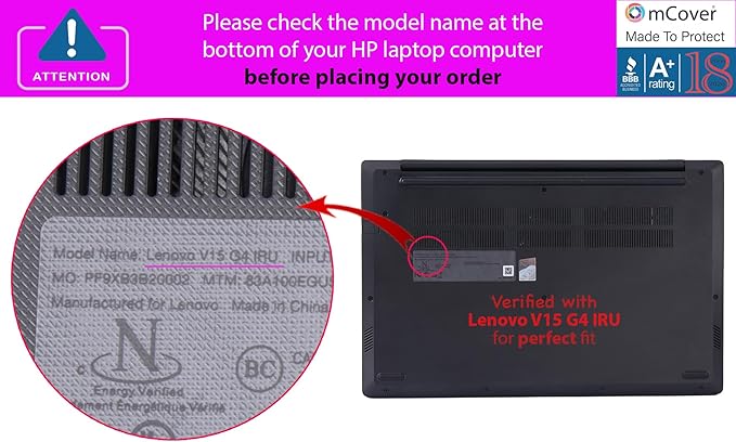 mCover Case ONLY Compatible for 2024-2026 15.6" Lenovo V15 G4 / G5 / G6 Series Windows Notebook PC(with 180° Hinge, NOT Fitting Any Other Lenovo Models)- Orange
