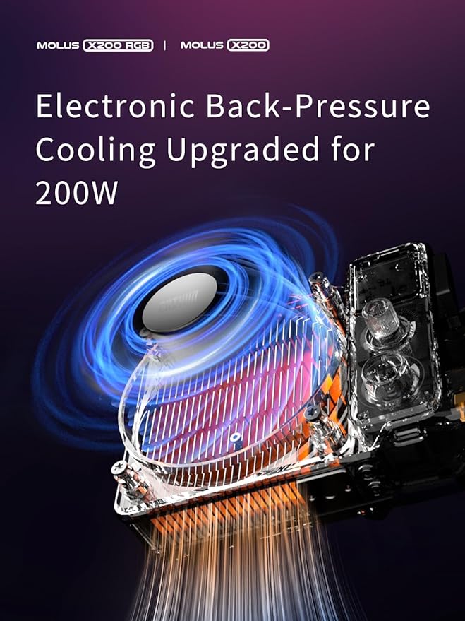 ZHIYUN MOLUS X200 Combo 200W Video Light Supports V-Mount Battery, HUB Expansion, and PD Power Photography Lighting 2700K-6500K CRI≥95 TLCI≥97 with Bowens Mount Diffuser for YouTube