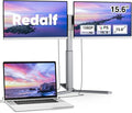 Redalf 15.6" FHD Portable Triple Monitor for Laptop, IPS Ultra-Thin Zero Frame, Compatible with Mac, Windows, Chrome, Fits All Size Laptops