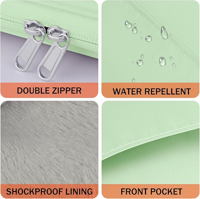 HoYiXi Universal Sleeve Bag for 7-8 inch Tablet Fire HD 8/Fire HD 8 Plus Compatible iPad mini (6th Gen) 8.3" 2021, iPad mini 5/4/3/2/1, Tab A8, 7"-8" inch Android Tablet Sleeve Case -Green