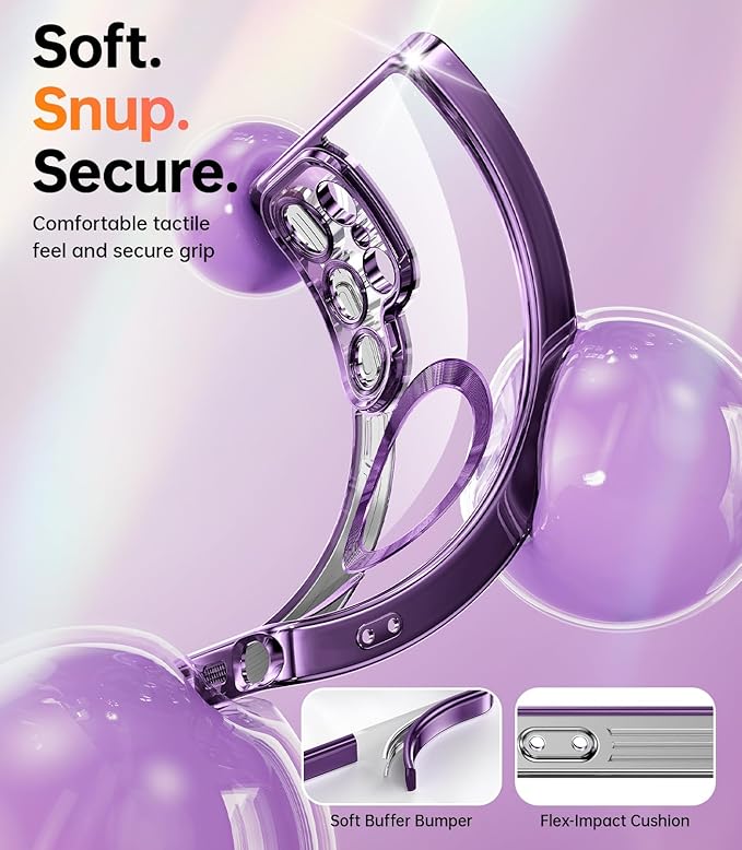 Meifigno Case Designed for Samsung Galaxy S25 Ultra 6.9 inch, [Compatible with MagSafe] [2X HD Screen Protectors] [Glitter Card & Wrist Strap] Full Lens Protection Case for Galaxy S25 Ultra, Purple