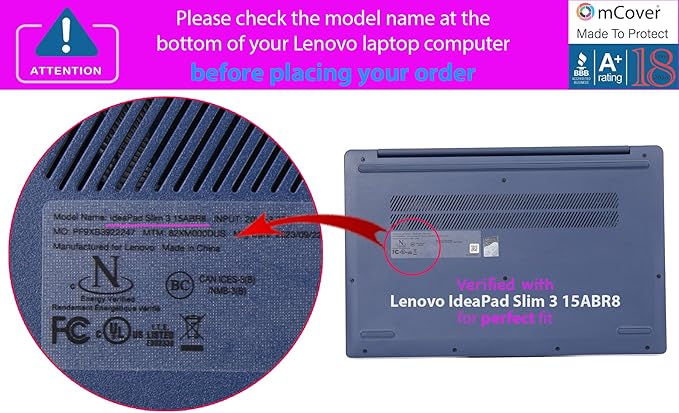 mCover Case Compatible ONLY for 2022-2024 15" Lenovo IdeaPad Slim 3 ｜ 3i 15ABR8 / 15AMN8 / 15IAH8 / 15IAN8 / 15IRH8 / 15IRU8 Windows Computers (NOT Fitting Any Other Lenovo Models)- Green
